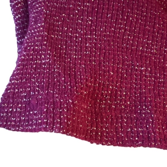 Old Navy Perfect Fit Mulberry w Silver Thread Tank top size Small long - Picture 3 of 5